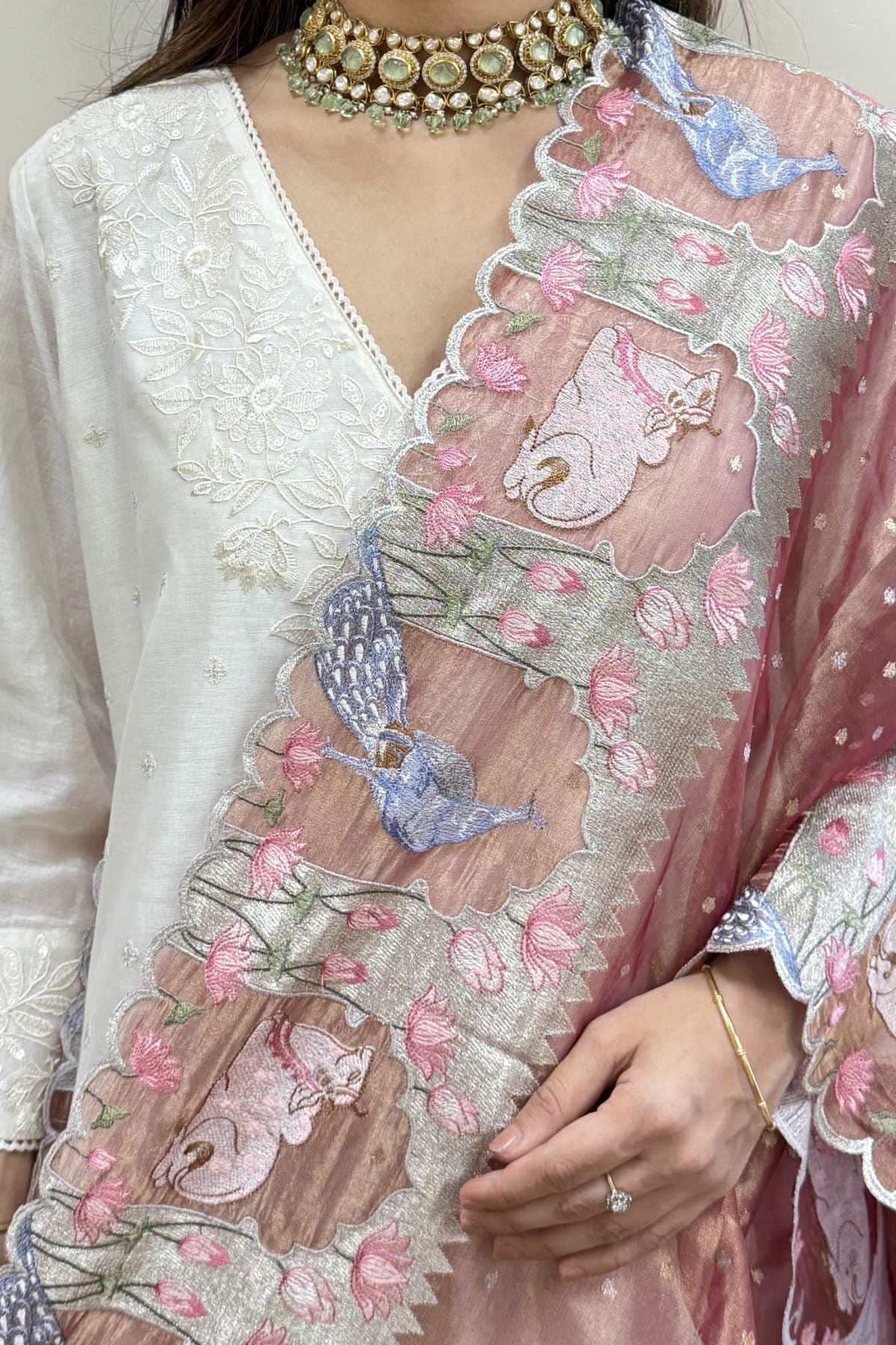 Organza Embroidered Dupatta