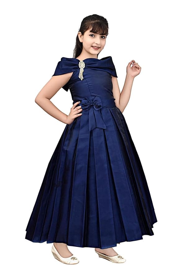 Girls Silk Blend Gown