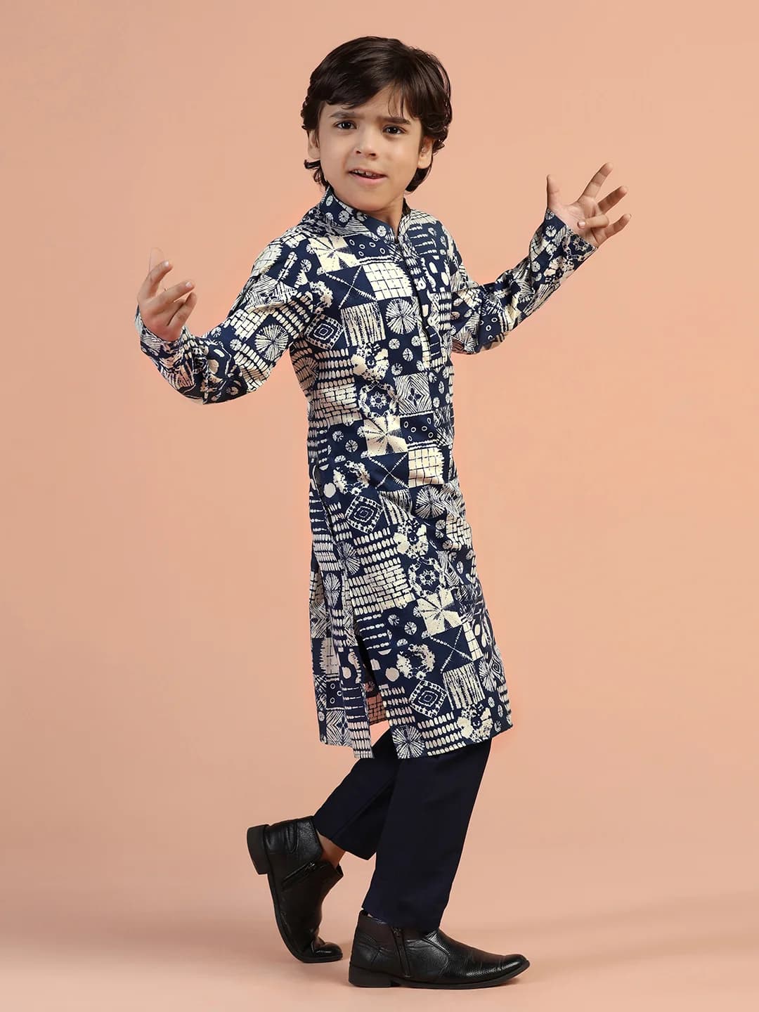 Boys Printed Short Kurta