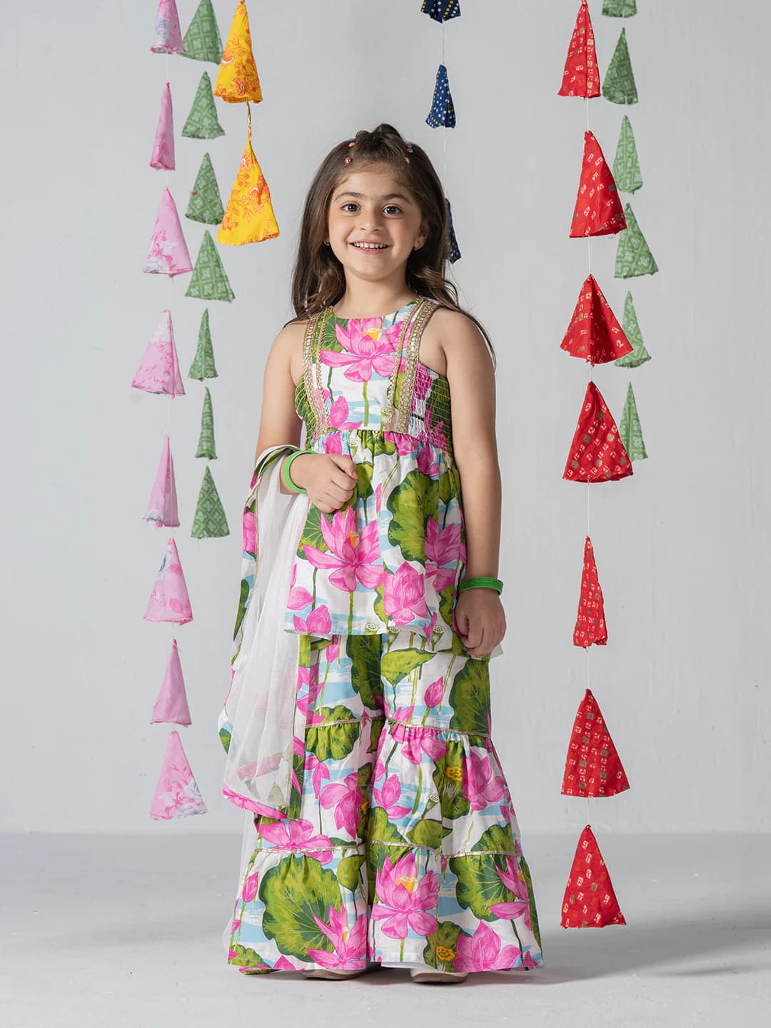 Girls Sharara Suit Set