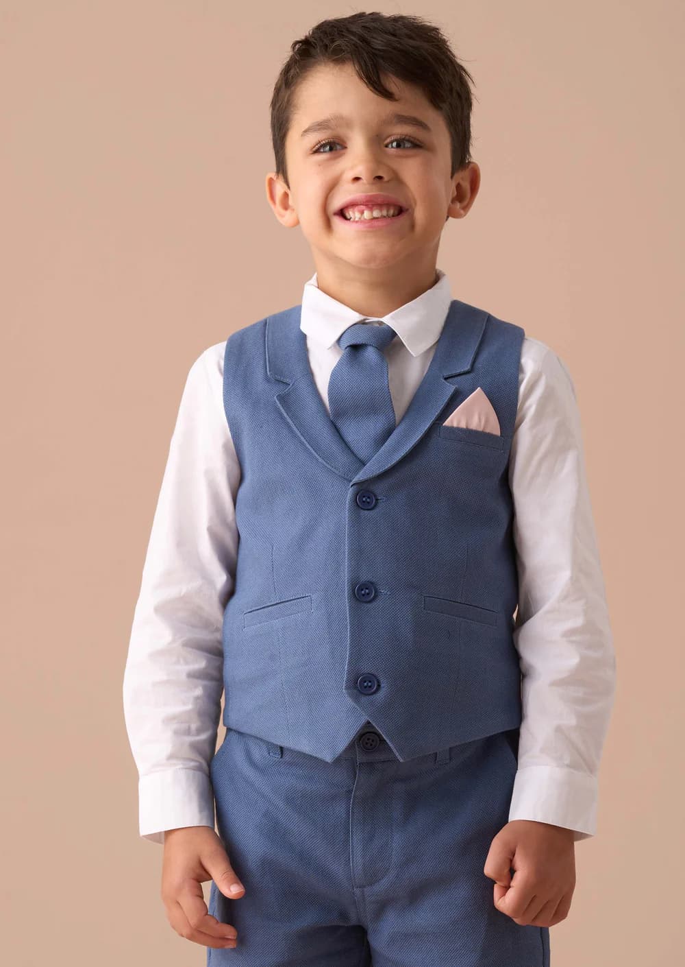 Kids Cotton Waistcoat Set