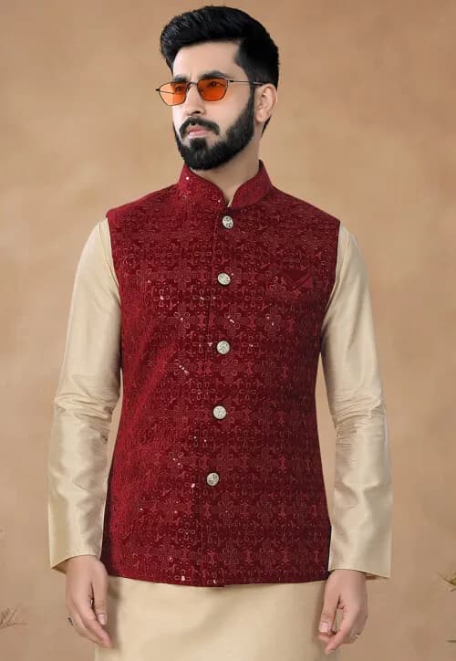Velvet Embroidered Modi Jacket