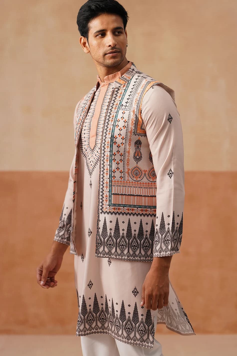 Designer Longline Nehru Coat
