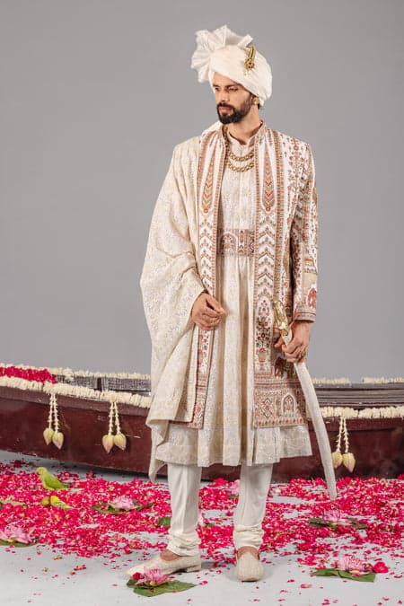 Resham Embroidered Sherwani