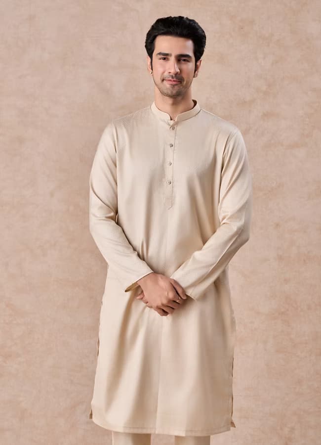 Cotton Silk Blend Dhoti Kurta