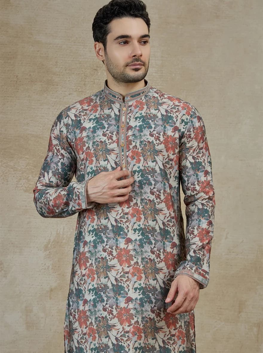 Casual Printed Cotton Kurta