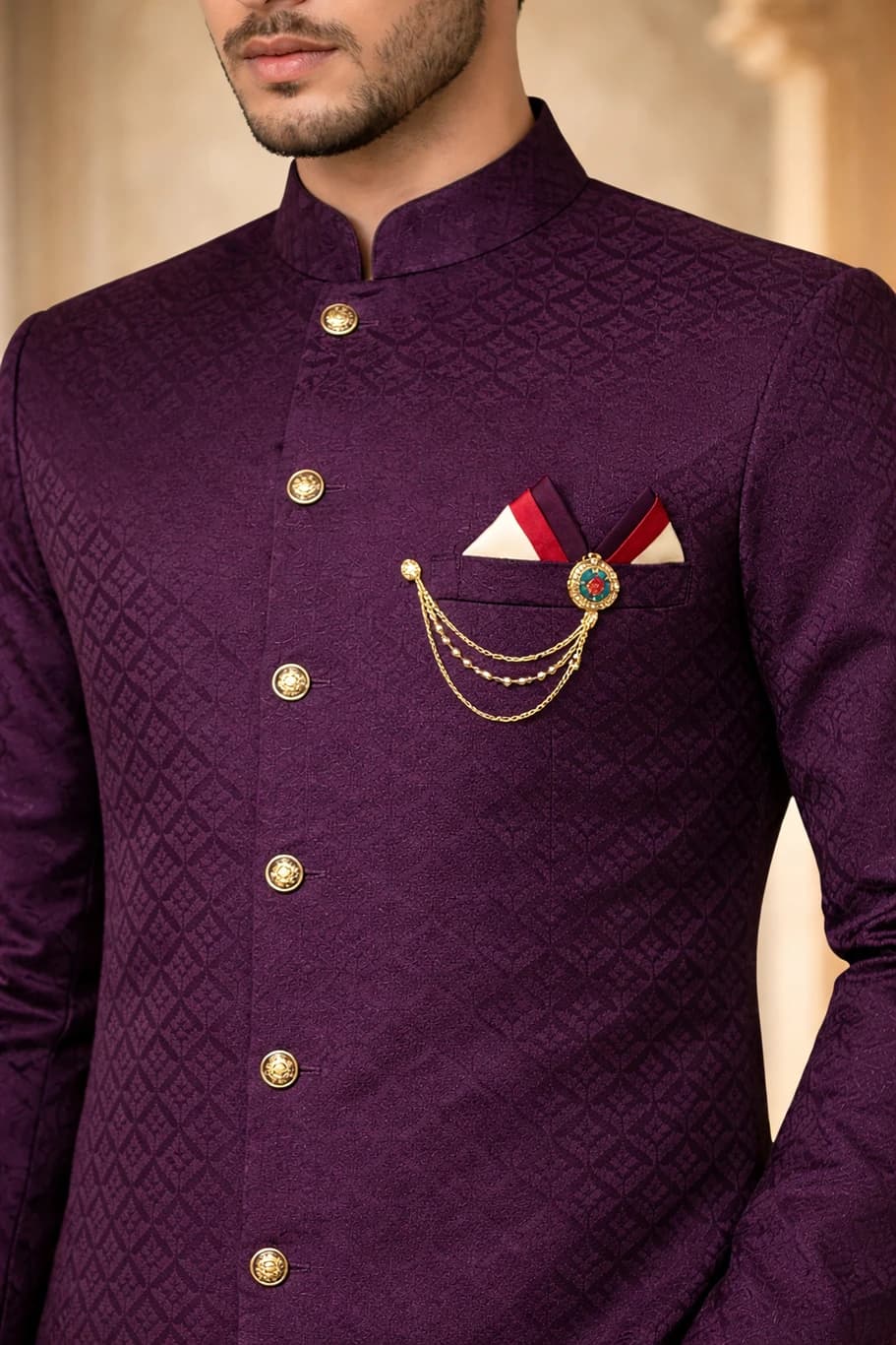 Velvet Achkan Sherwani
