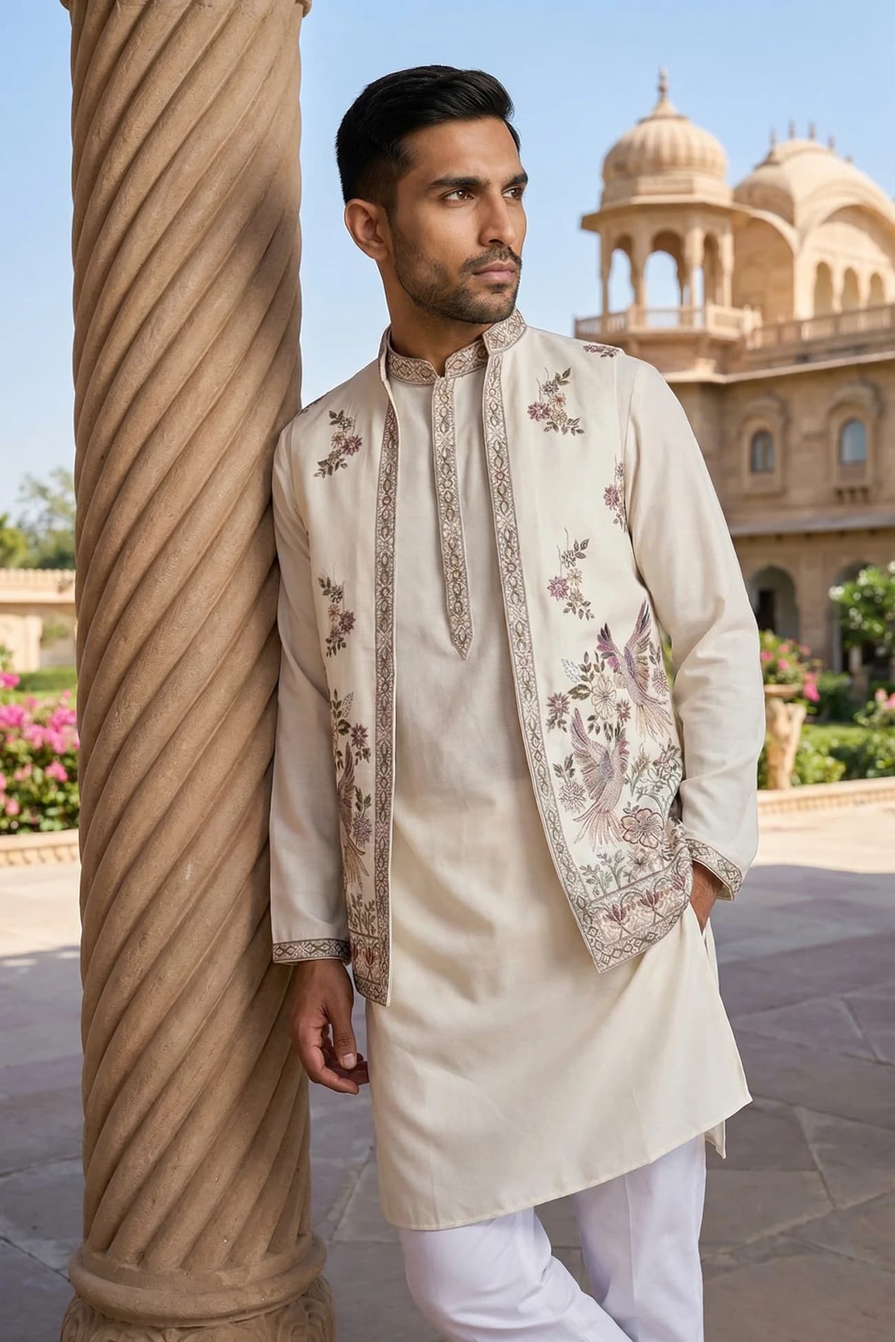 Designer Achkan Style Suit
