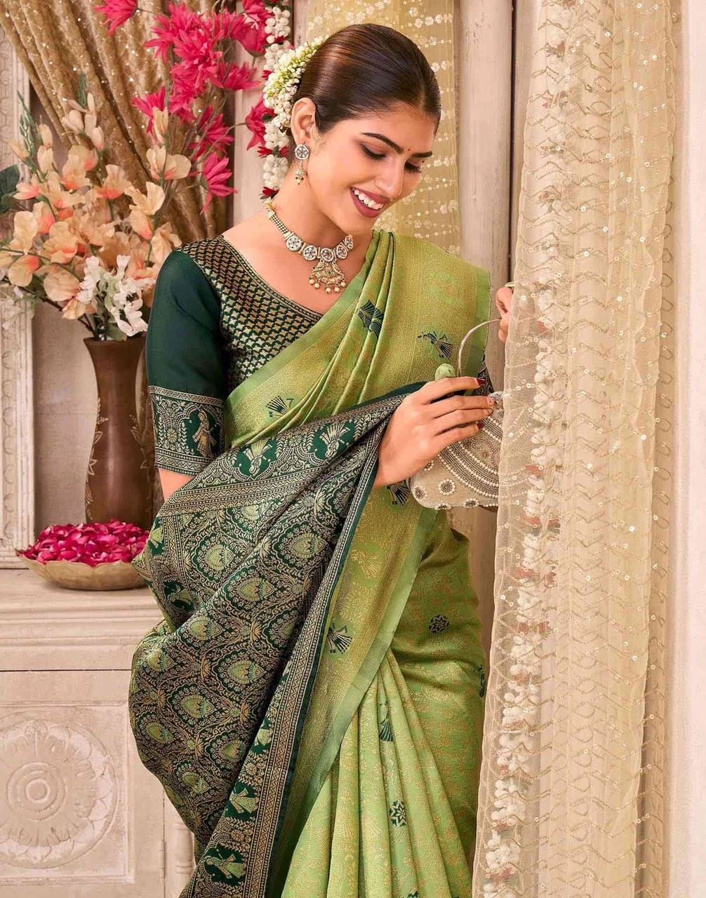 Designer Silk Blend Saree