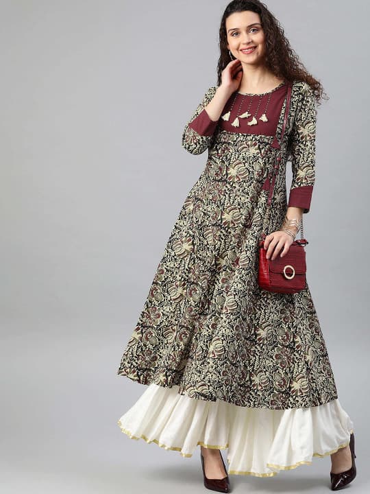 Kalamkari Printed Anarkali