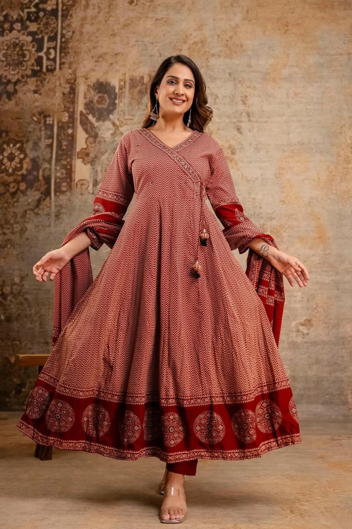 Thread Work Cotton Anarkali