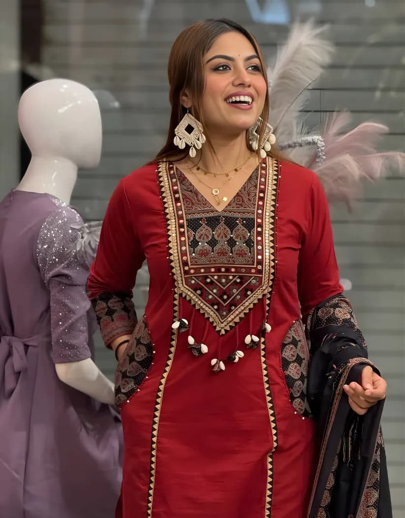 Ajrakh Print Cotton Kurti