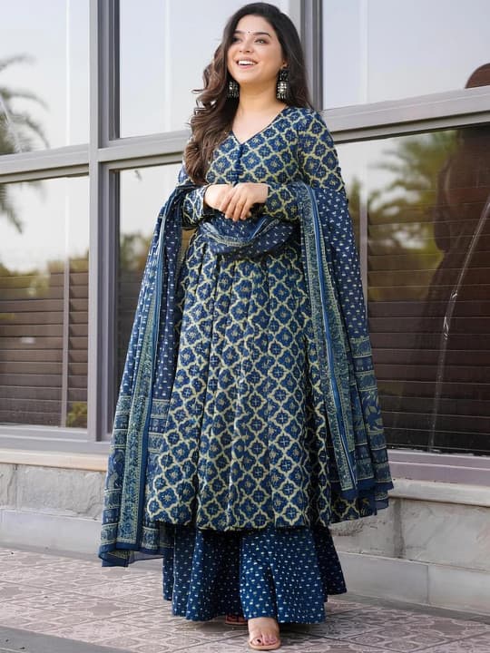 Palazzo Suit Set with Dupatta