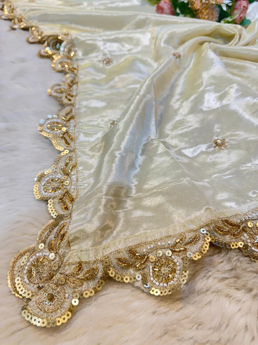Silk Tissue Zari Dupatta