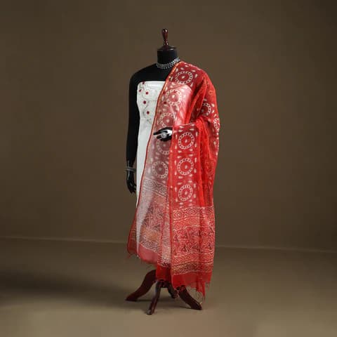 Hand-Painted Batik Dupatta