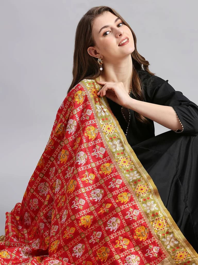 Patola Print Silk Dupatta